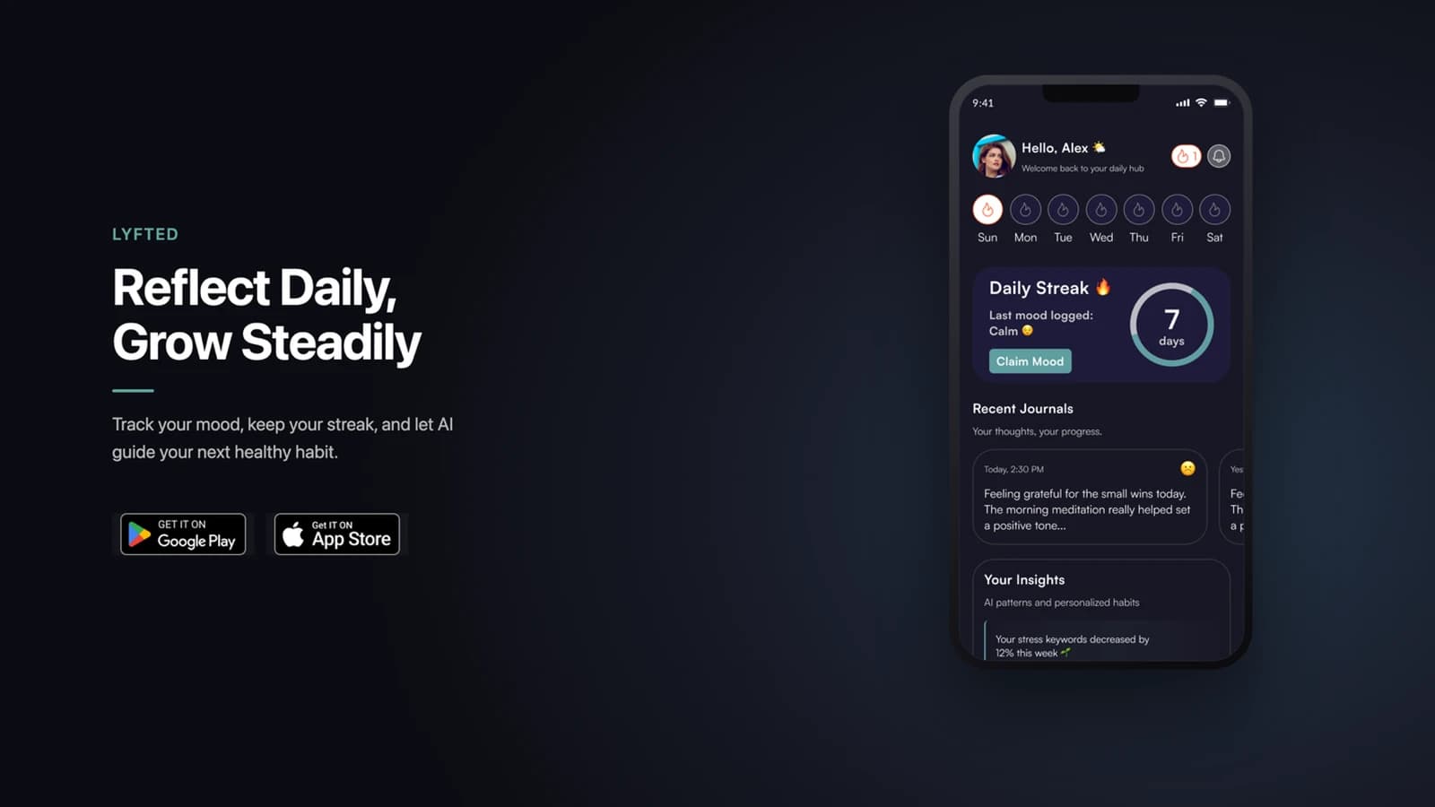 Lyfted — Helping Users Build Better Habits Through AI screen 3