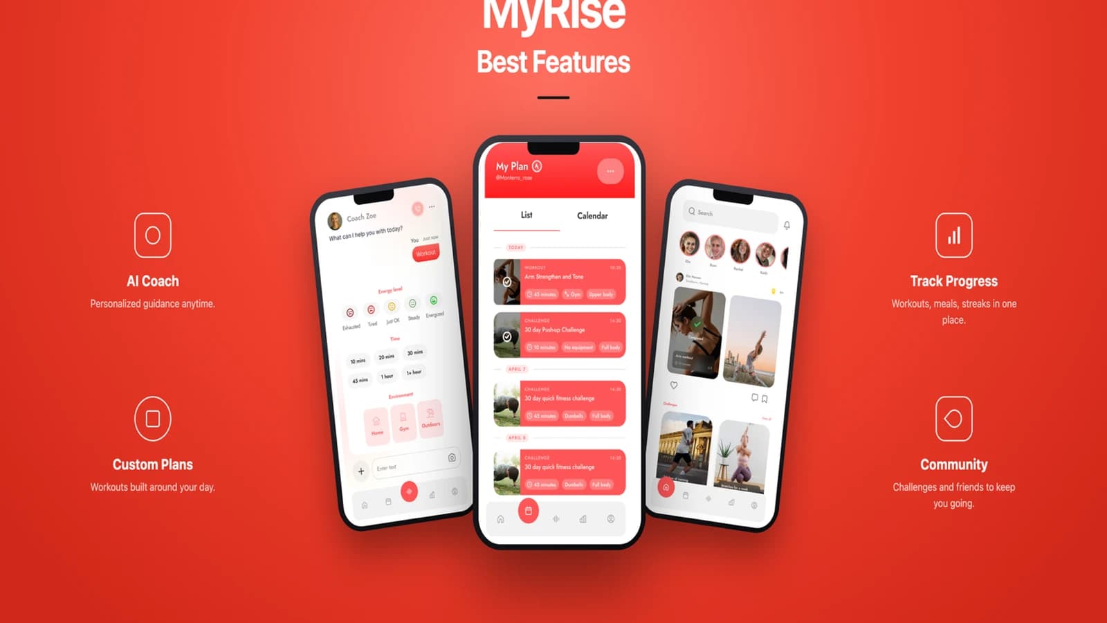MyRise — Personalized AI Coaching for Smarter Fitness screen 2