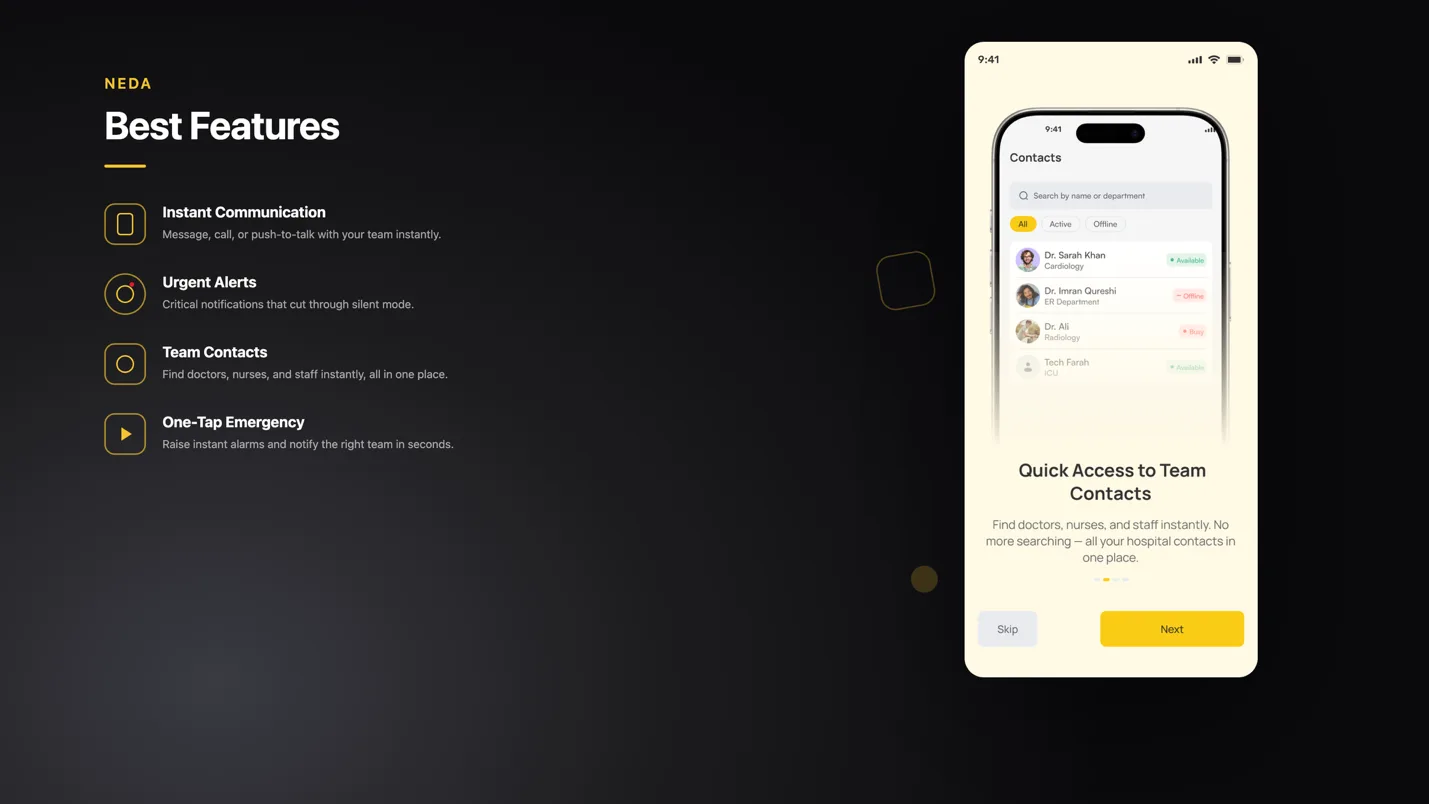 NEDA — Real-Time Collaboration for Modern Healthcare Organizations screen 2